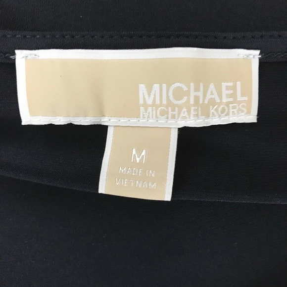 Michael Kors Navy Studded Cold Shoulder Top Size Medium - Picture 6 of 6